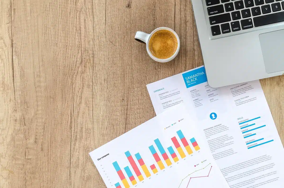 Gráficos y análisis financiero sobre riesgo país