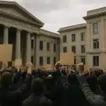 Paro docente en Tierra del Fuego alcanza séptima semana: Universidad protesta en la calle
