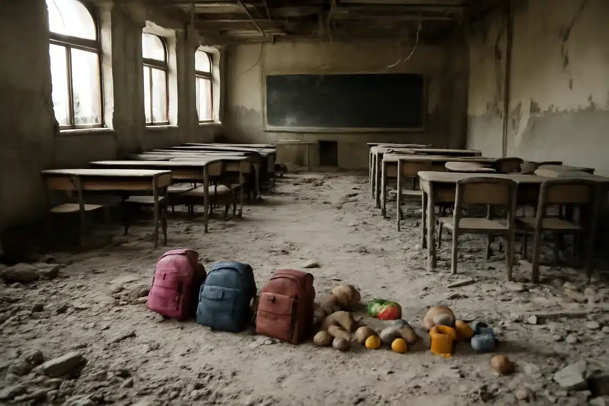 Drama escolar en Buenos Aires: Estudiantes aprenden entre escombros de obra abandonada.